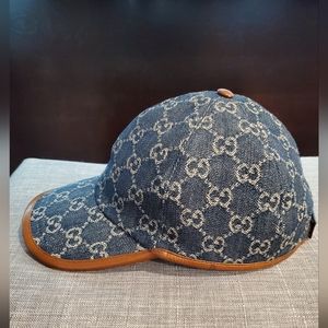 GUCCI GG jacquard denim cap/hat